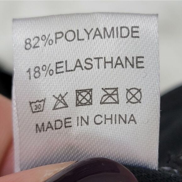 Belted Bathing Suit Solid Black V Neck One Piece Swimsuit Tummy Control Size S - Picture 7 of 7